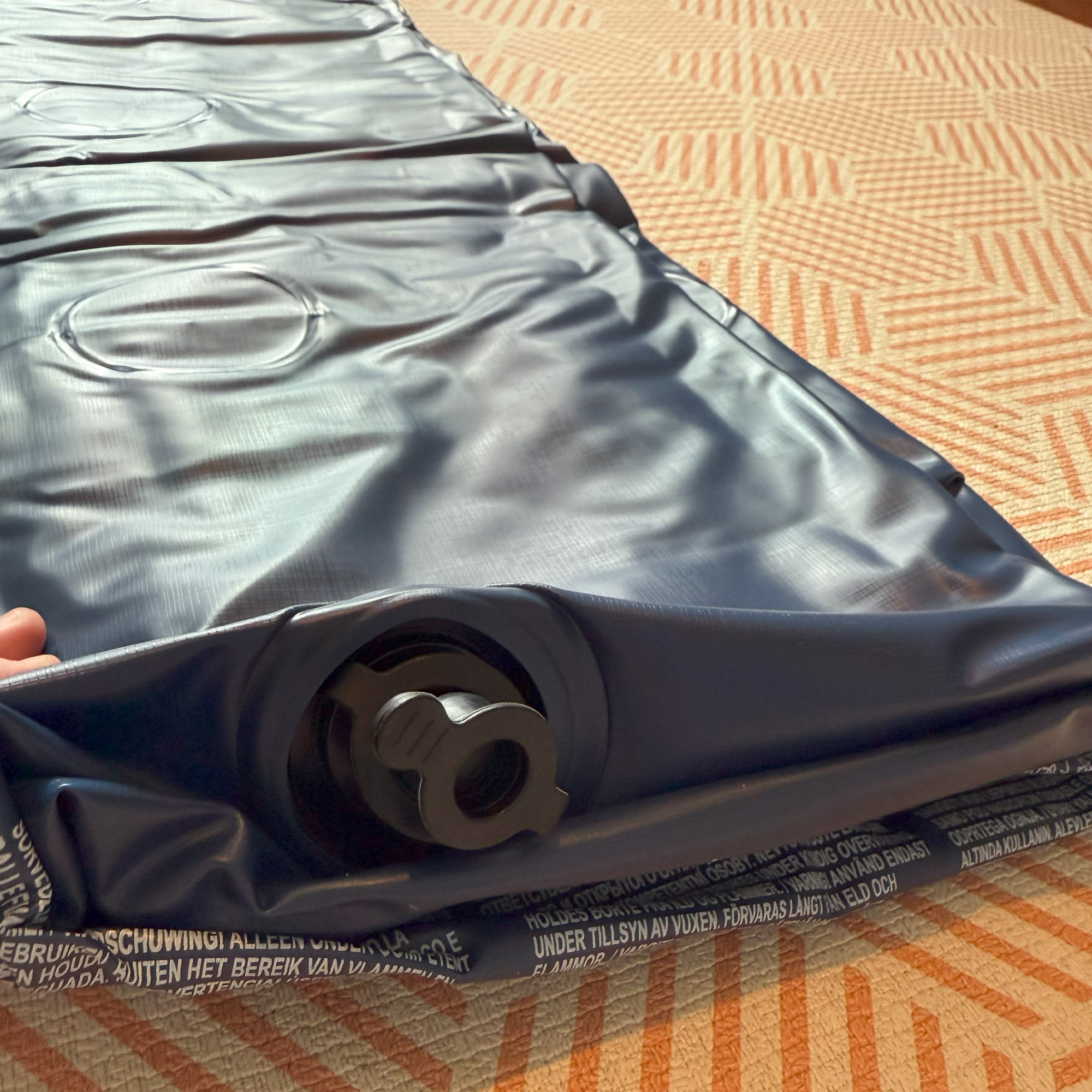 The Bestway Flocked Airbed being tested at home
