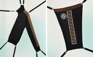 Black sportswear with Fendi logos