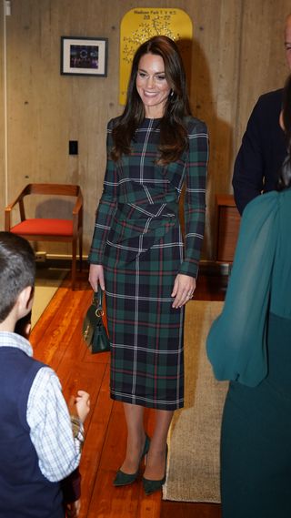 Kate Middleton in tartan print