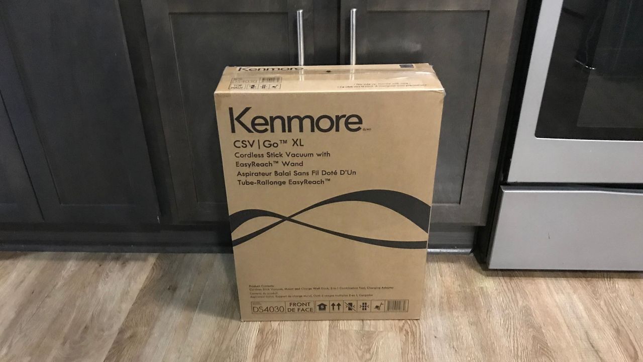 Kenmore cordless vacuum in delivery box