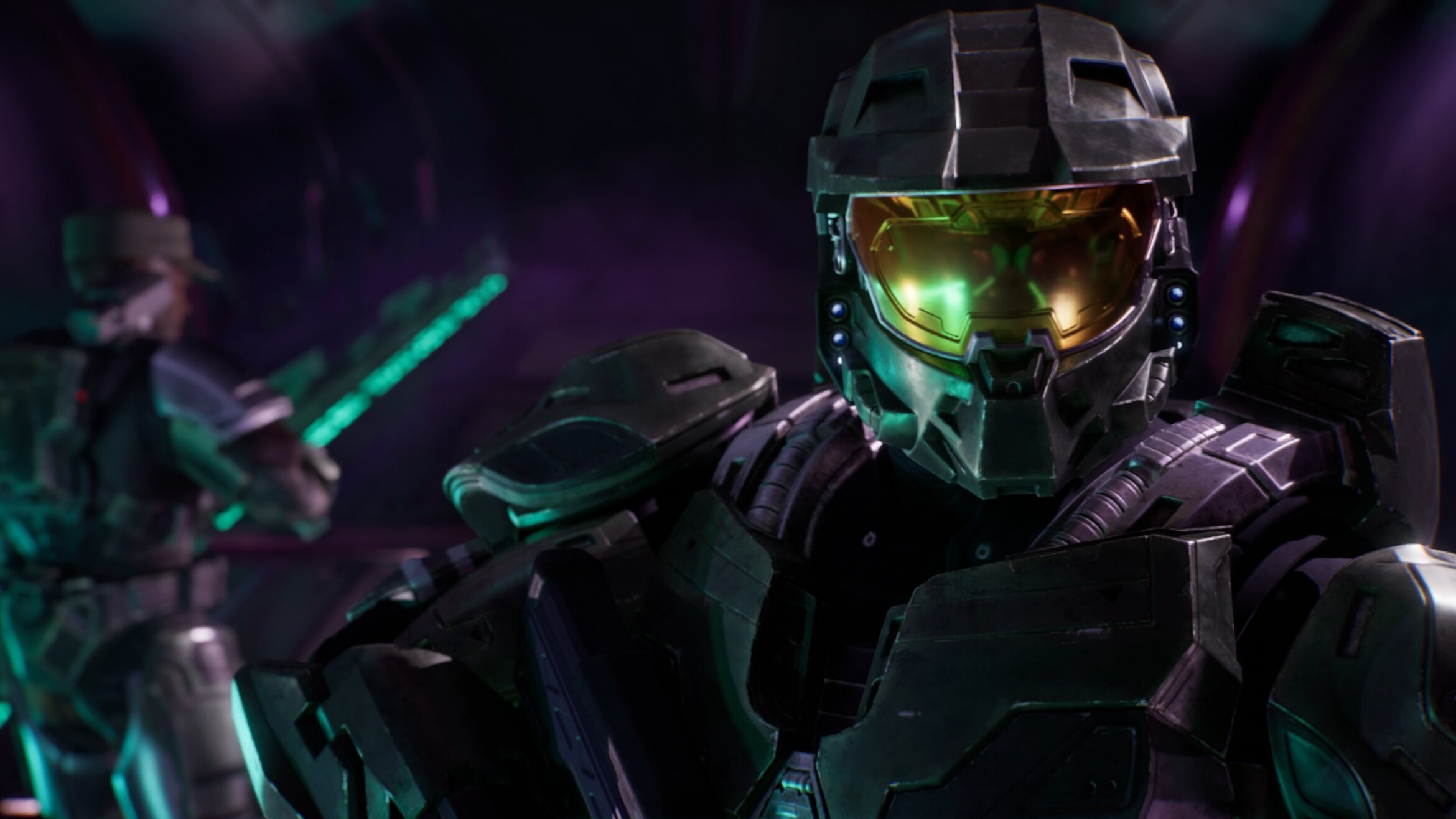 A screenshot taken from a cutscene in one of the new Operation: METEORITE missions in Halo: Campaign Evolved.