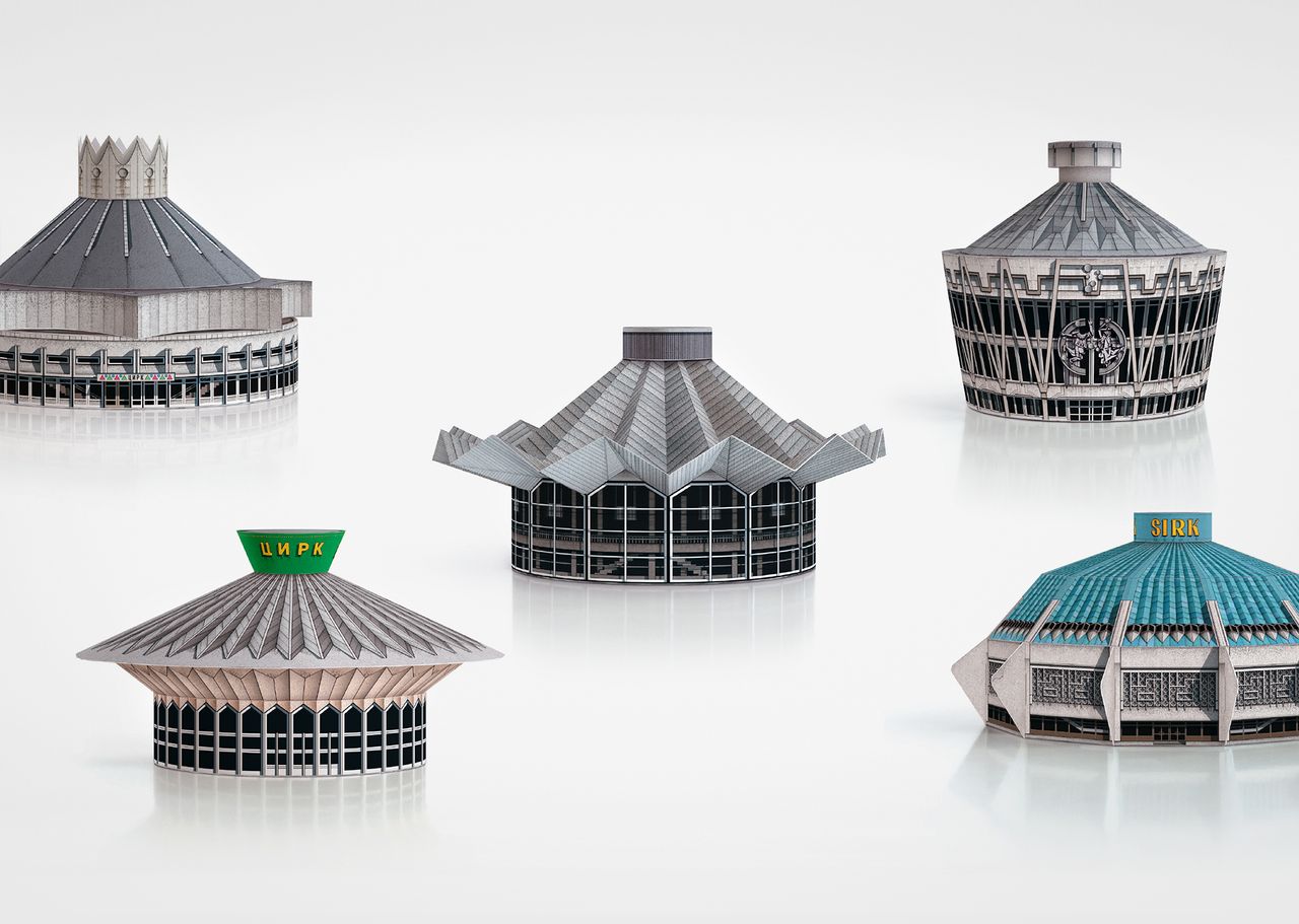 Cirk includes five cut-out paper models to make yourself