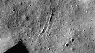 On the lunar surface, on an area expanded and created graben. These images were also taken near the Mare Frigoris on the Moon.