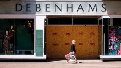Shuttered Debenhams shop