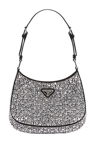 Prada Cleo Satin Bag With Crystals