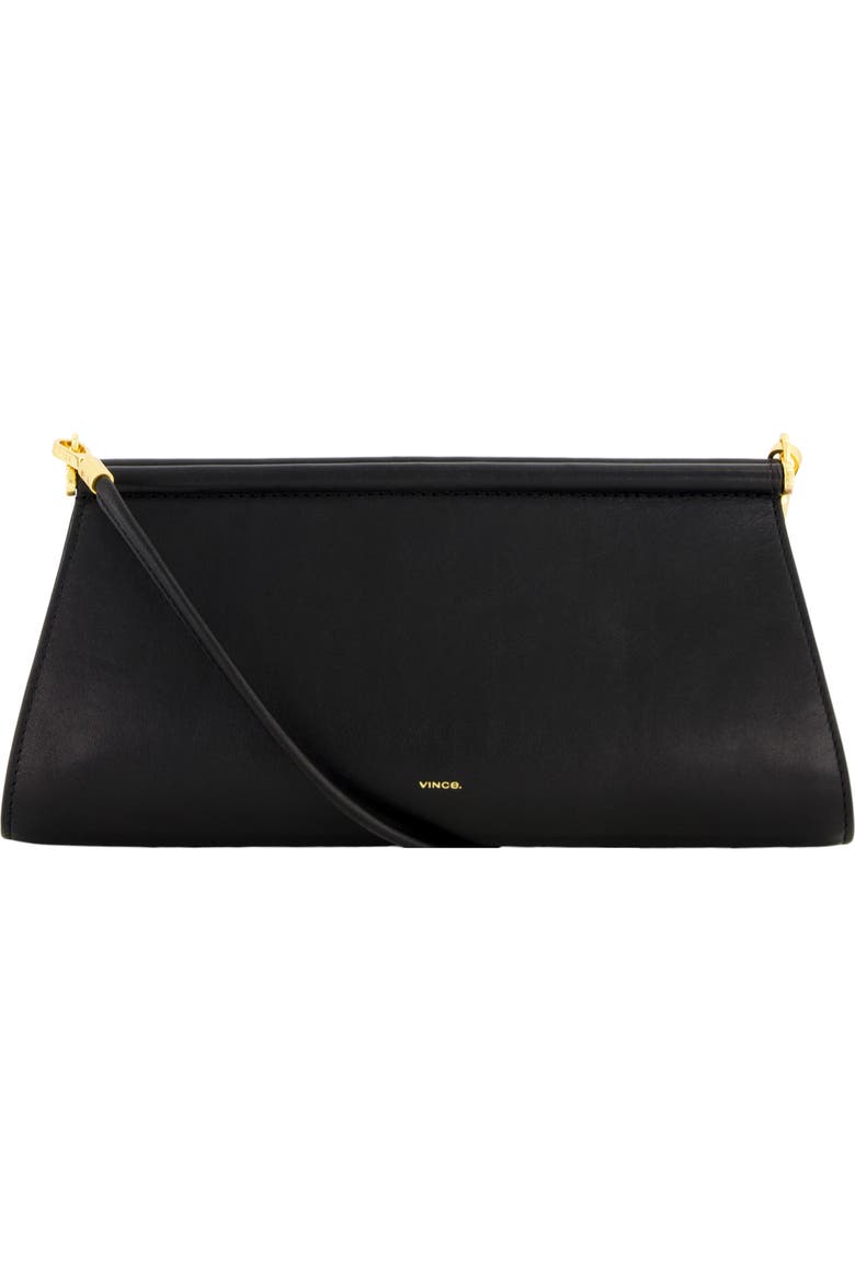 Double Bar Nappa Leather Frame Shoulder Bag