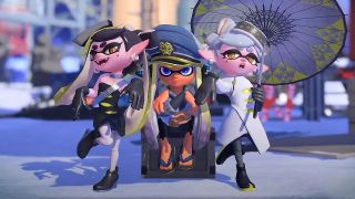 Splatoon 3 story mode with Agent 7, Callie, and Marie