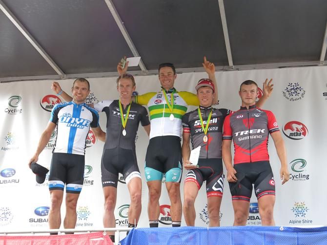 Elite men's eliminator podium