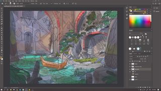 Painting over a 3D environment