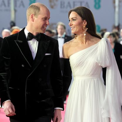 Prince William and Kate Middleton attend the EE BAFTA Film Awards 2023 at The Royal Festival Hall on February 19, 2023 in London, England