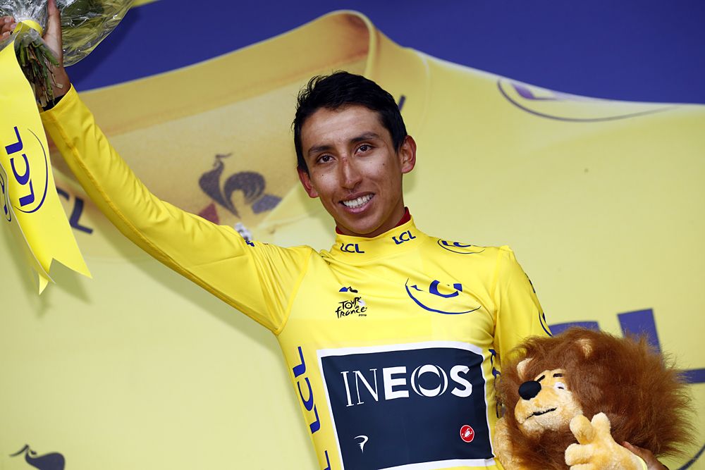 Egan Bernal in yellow