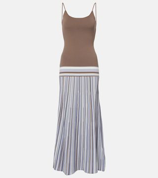 Citara Striped Cotton-Blend Maxi Dress