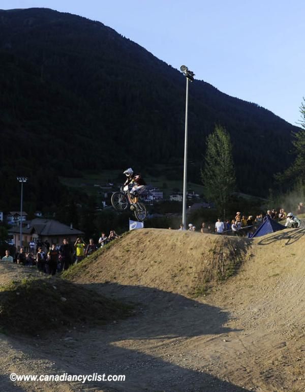 The four cross has a course that requires a lot of pedalling, and the first corner is critical for a good run.