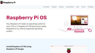 Skärmdump på webbsidan för Raspberry Pi