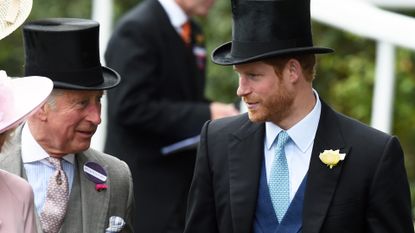 Prince Harry and King Charles in top hats