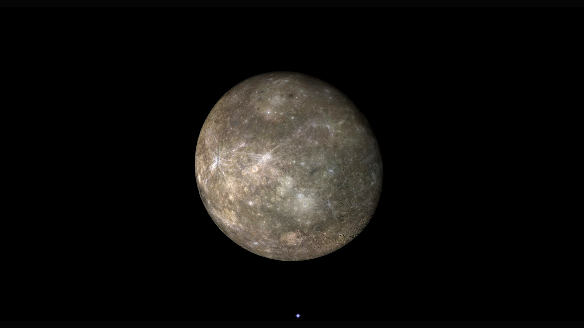 A close up of Mercury in the darkness of space, its glowing gray and white surface prominent