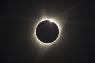 Diamond ring phase during a total eclipse