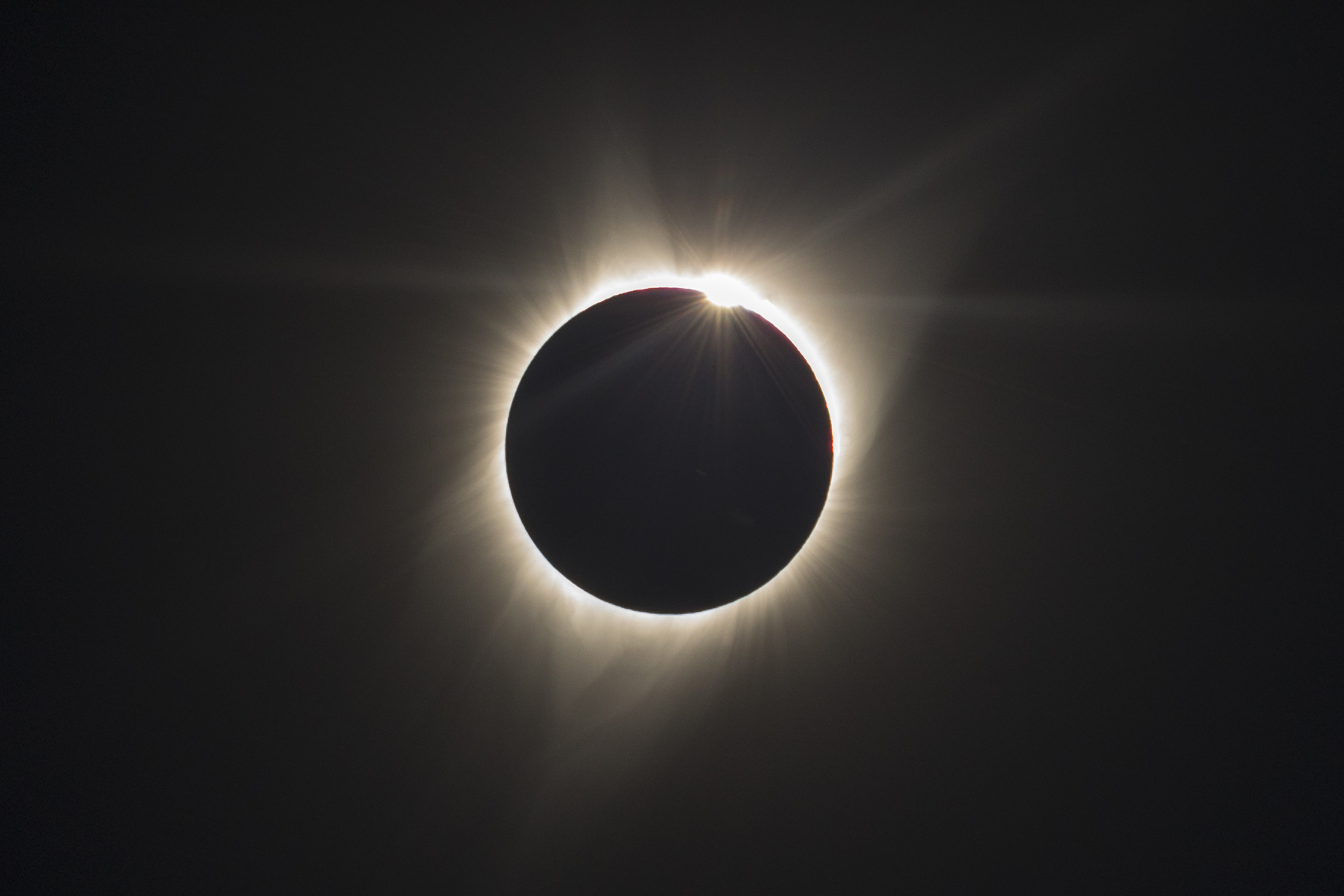 Diamond ring phase during a total eclipse