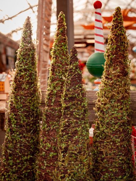 Four Christmas Topiaries