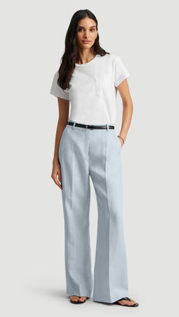 Soho Trouser in Linen Twill | Glacier