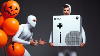 Xbox Series S themed Halloween costume generated by AI