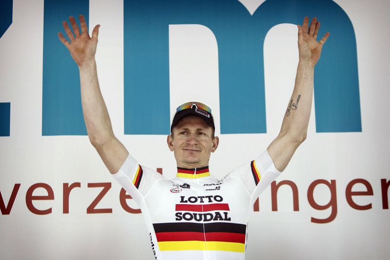 Stage 1 winner Andr&eacute; Greipel (Lotto Soudal)