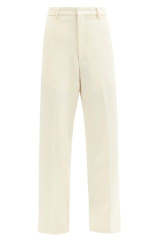 Minimalist trouser pants in cream