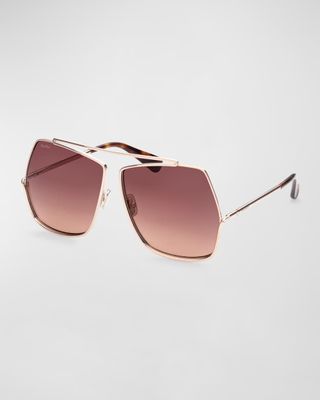 Elsa Geo Metal Butterfly Sunglasses