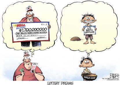 World Mega millions lottery jackpot poverty U.S. birth certificate