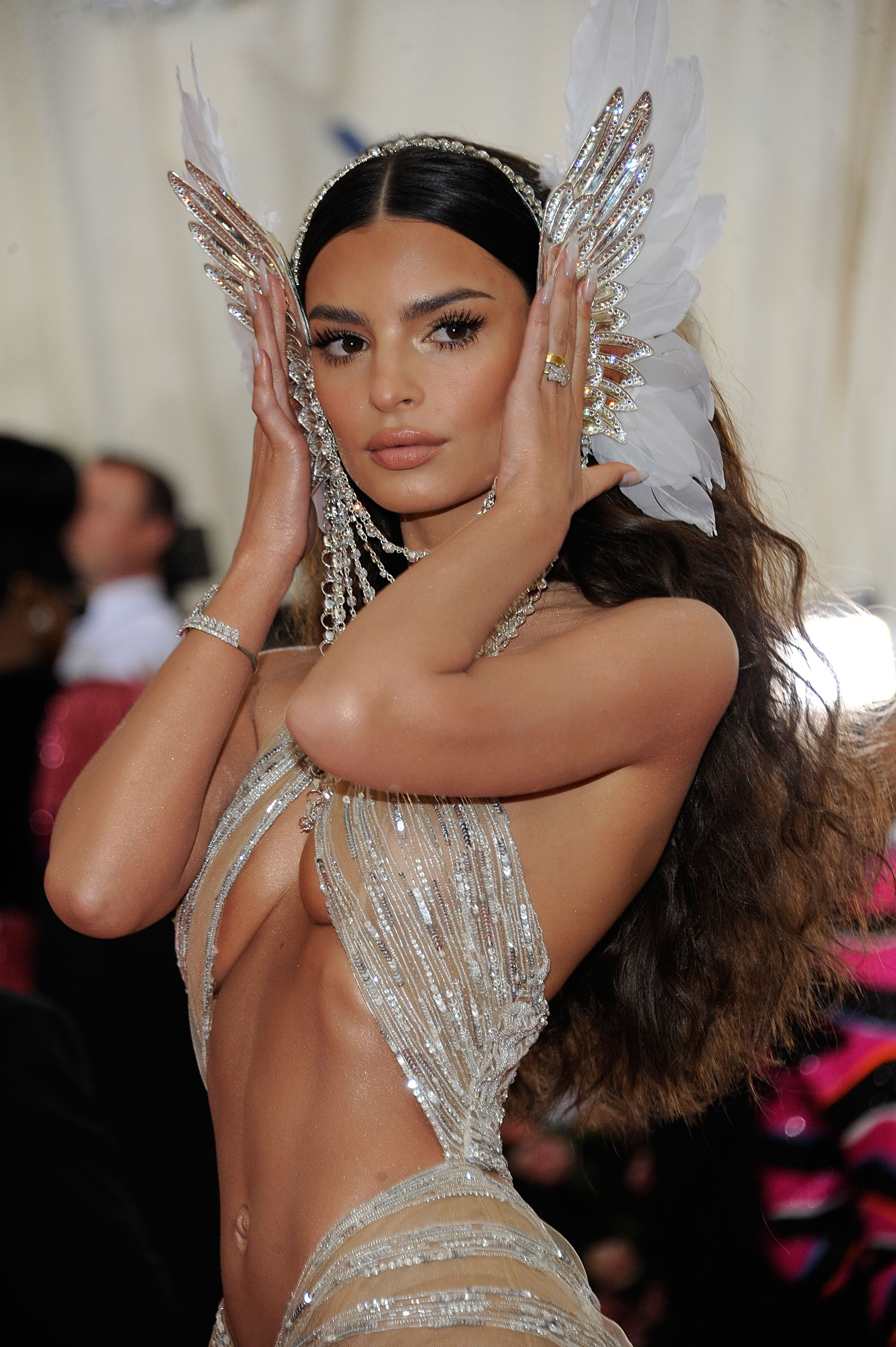 Emily Ratajkowski attends The 2019 Met Gala Celebrating Camp: Notes On Fashion - Arrivals at The Metropolitan Museum of Art on May 6, 2019 in New York City.