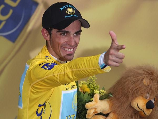 Bang! Alberto Contador shoots down the competition in the TT.