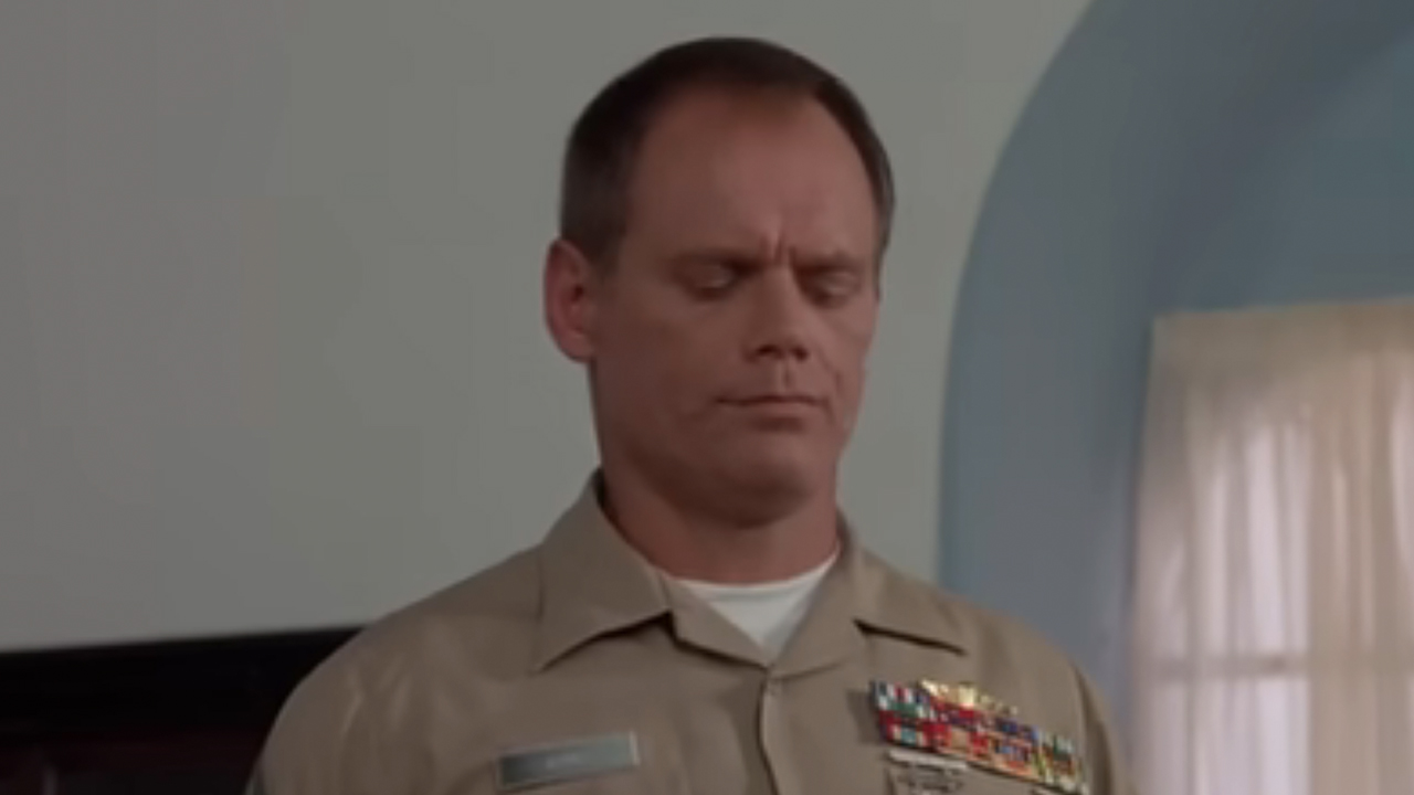 Fred Dwyer in a tan Marine uniform in Death Before Dishonor
