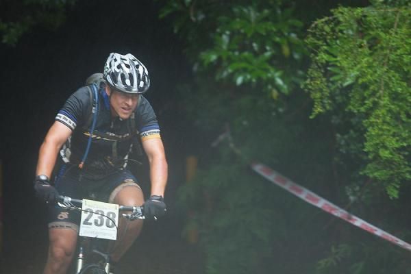 Gary Farebrother (NSW) exits the dreamy quiet of the Spray Tunnel only to be hit by heavy rain.