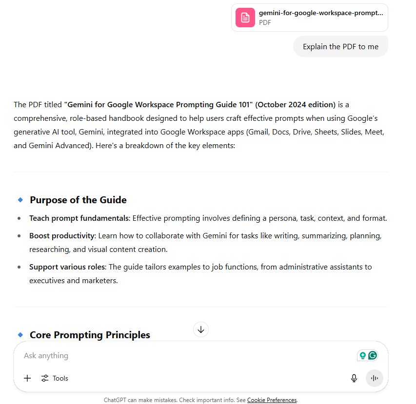 ChatGPT screenshot