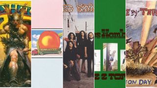 The covers of Molly Hatchet’s Flirtin’ With Disaster, Allman Brothers Band’sEat A Peach, Lnyrd Skynyrd’s Pronounced Lynyrd Skynyrd, ZZ Top’s Tres Hombres and Drive-By Truckers’ Decoration Day