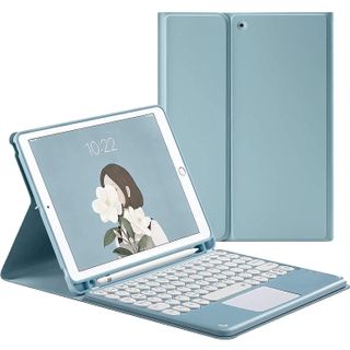 AnMengXinLing Detachable Bluetooth Keyboard Leather Folio Cover