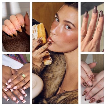 mocha mousse manicure inspo