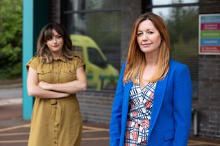 New mum Becky talks to Diane Hutchinson in Hollyoaks