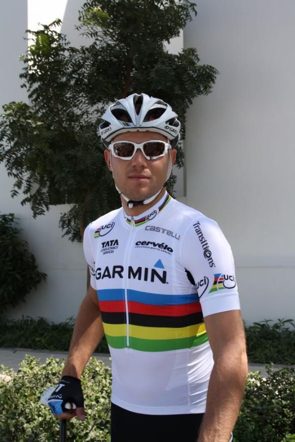 World champion Thor Hushovd (Garmin-Cervelo).