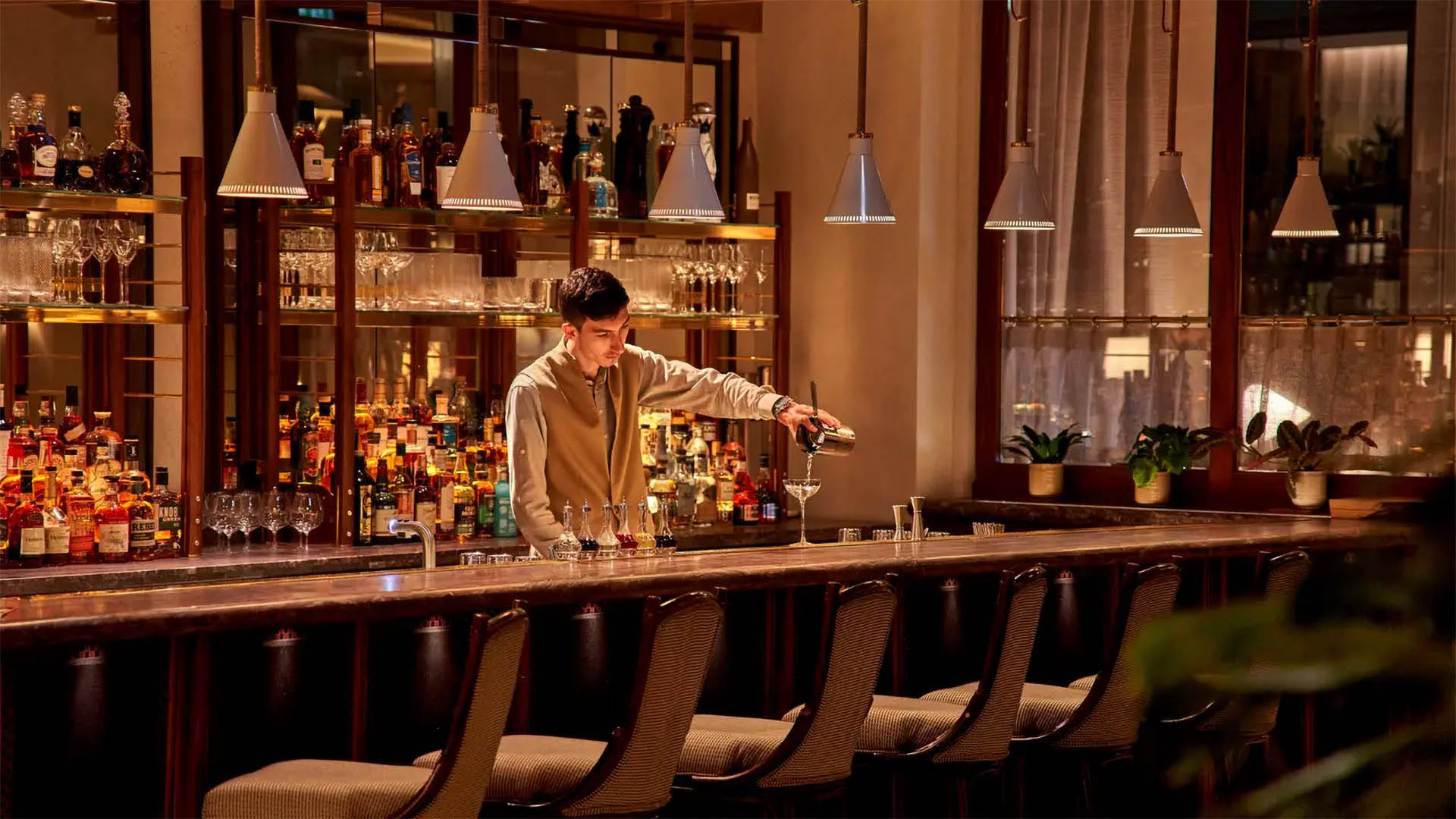 A photo of the Dover Yard cocktail bar.