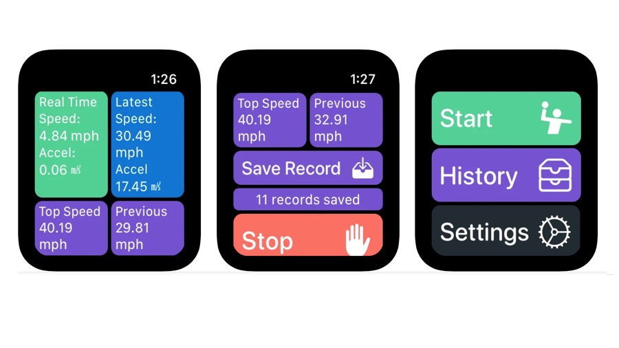 Screenshots showing Arm Speed Analyzer