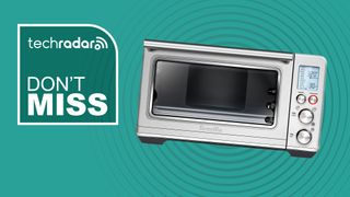 Breville Smart Oven on teal background with text reading "TechRadar Don't Miss"