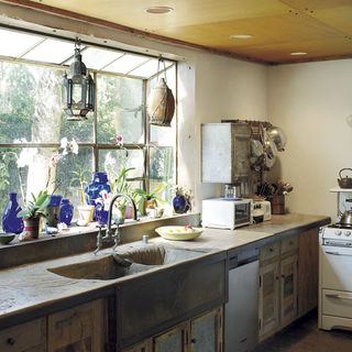 kitchen area wooden kitchen worktop and kitchen units