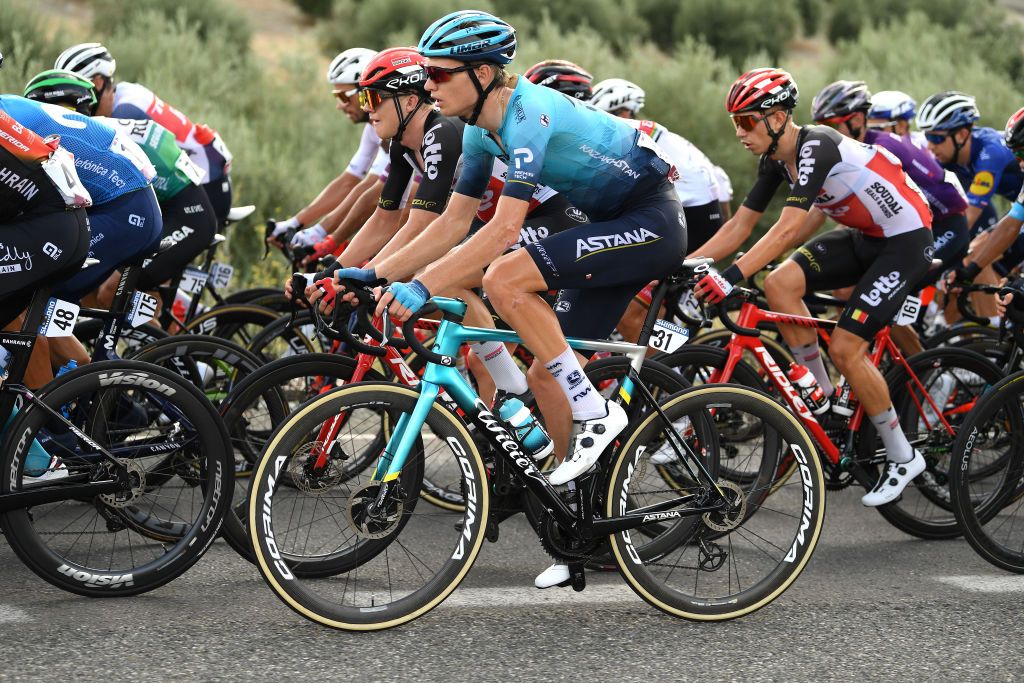 VALDEPEAS DE JAN SPAIN AUGUST 25 Aleksander Vlasov of Russia and Team Astana Premier Tech during the 76th Tour of Spain 2021 Stage 11 a 1336km stage from Antequera to Valdepeas de Jan 1009m lavuelta LaVuelta21 on August 25 2021 in Valdepeas de Jan Spain Photo by Tim de WaeleGetty Images
