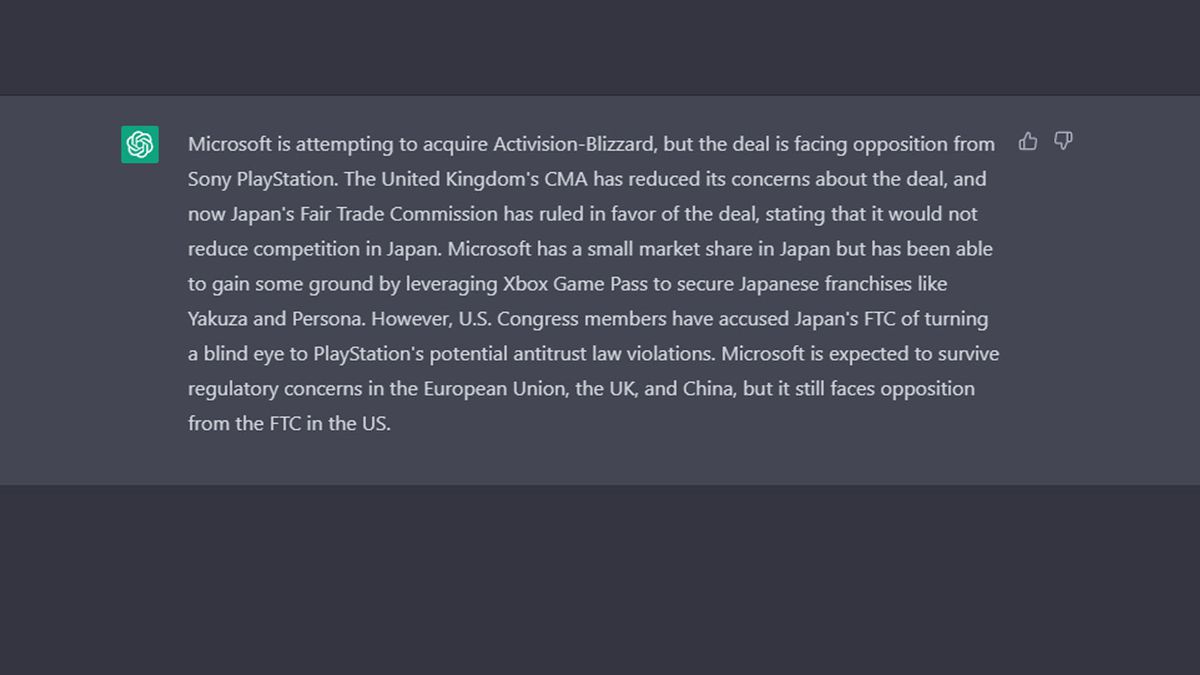 ChatGPT is good at summarizing content.