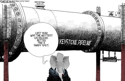 Political cartoon U.S. GOP Keystone XL pipeline climate