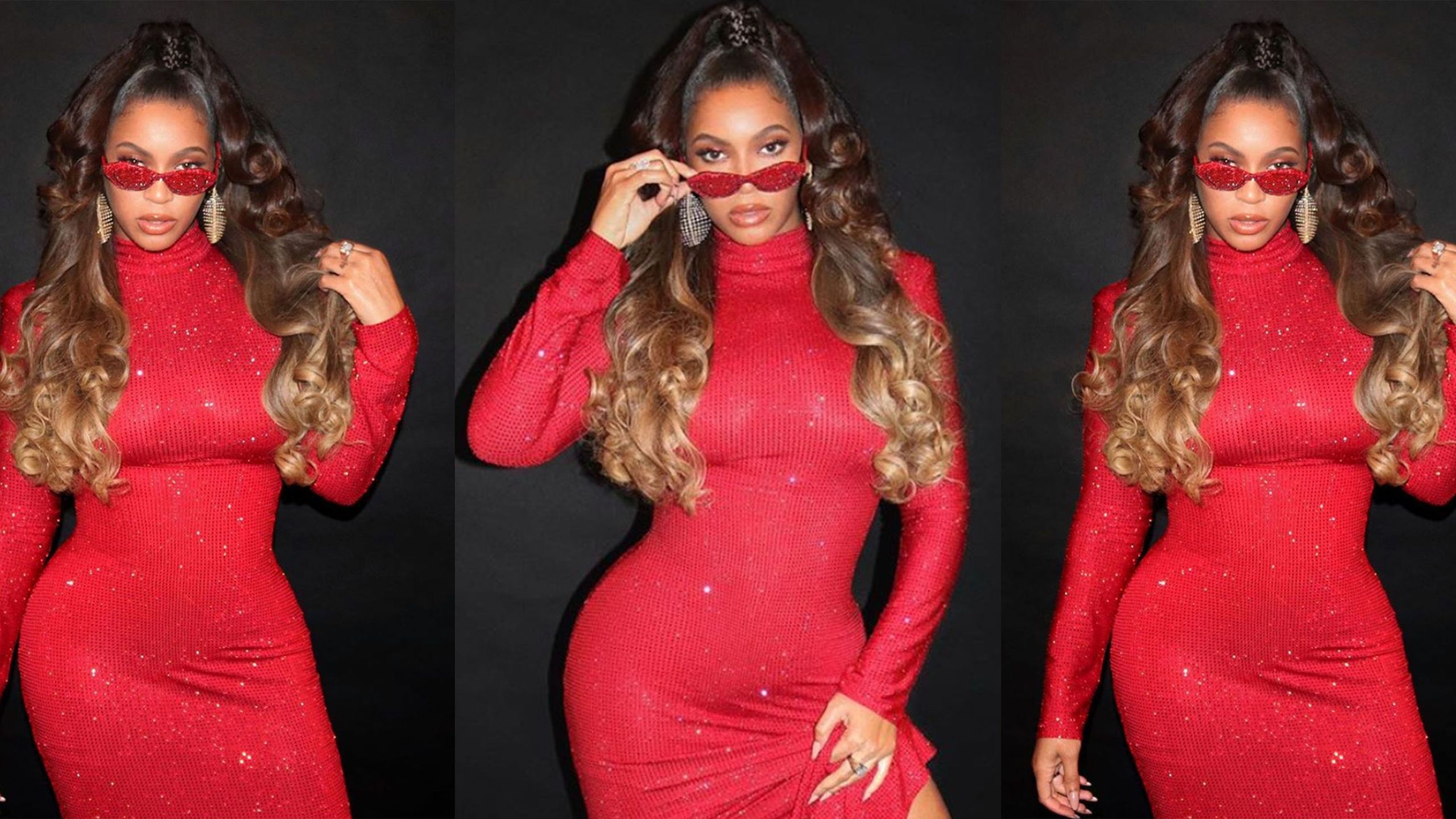 Beyoncé Shares Pics of Herself in a Skintight Red Dress | Marie Claire