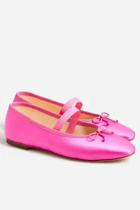 Zoe Strappy Flats in Satin, $148 $119 at J.Crew