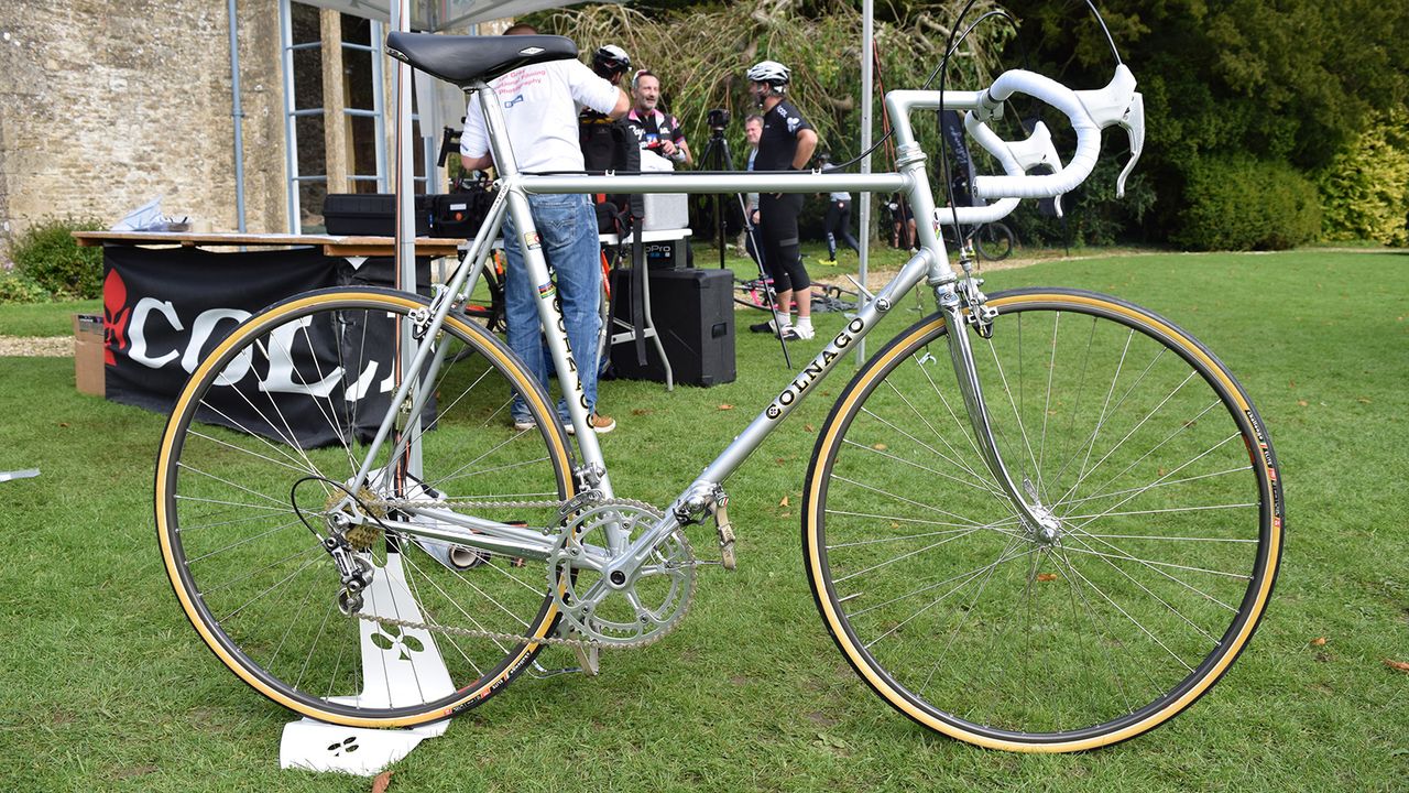 Vintage and modern Colnagos were the order of the day