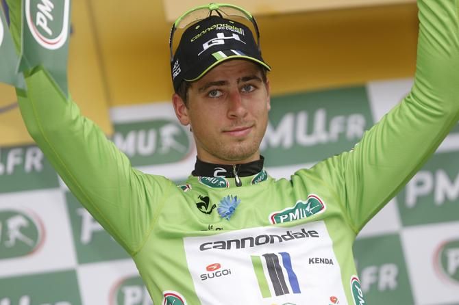 Peter Sagan (Cannondale) still in green.